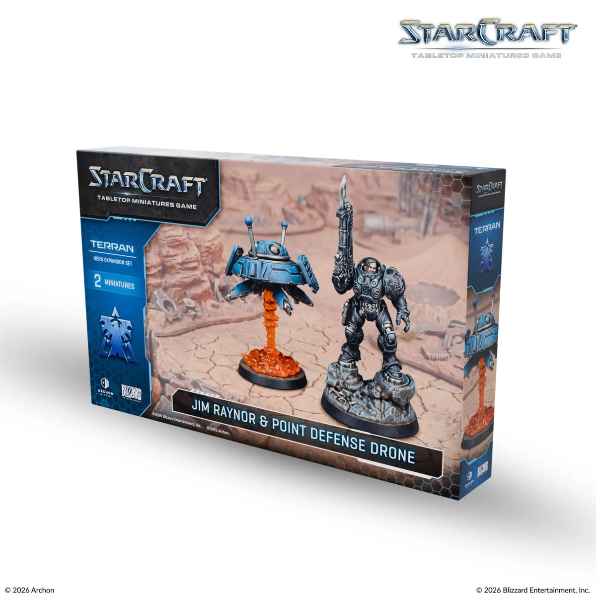 Archon Studio Starcraft StarCraft: The Miniatures Game - Terran - Jim Raynor & Point Defence Drone Hero Expansion Set