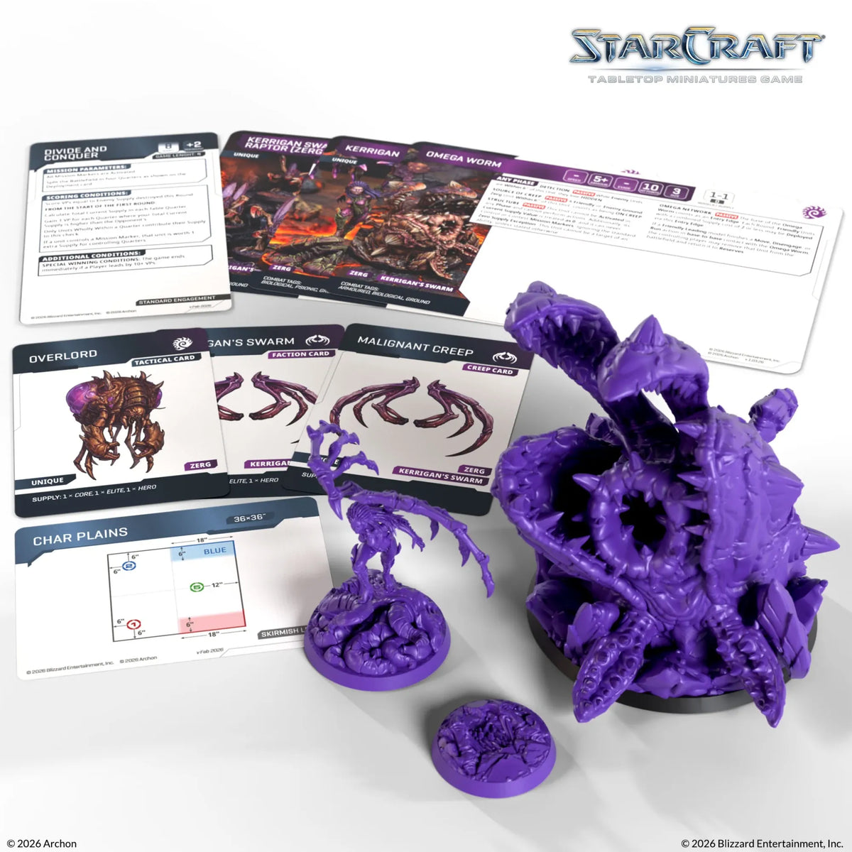 Archon Studio Starcraft StarCraft: The Miniatures Game - Zerg - Kerrigan & Omega Worm Hero Expansion Set