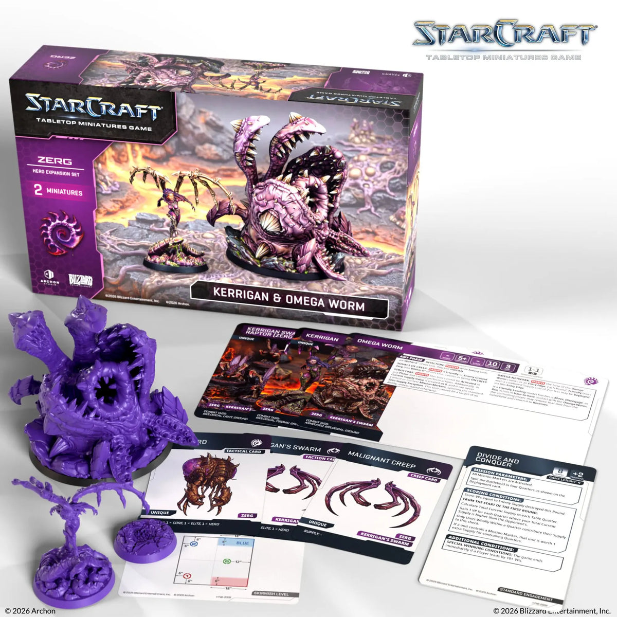 Archon Studio Starcraft StarCraft: The Miniatures Game - Zerg - Kerrigan & Omega Worm Hero Expansion Set
