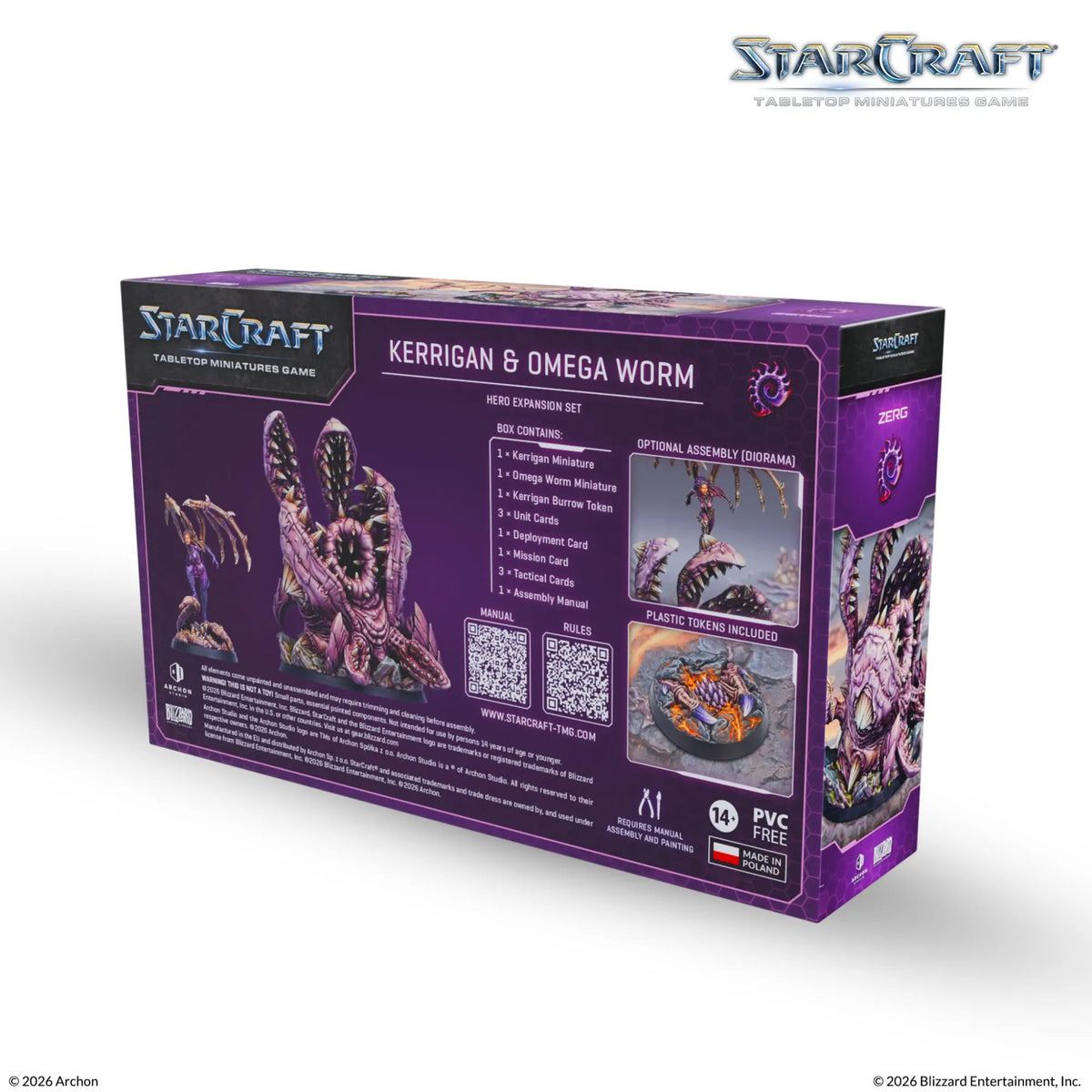 Archon Studio Starcraft StarCraft: The Miniatures Game - Zerg - Kerrigan & Omega Worm Hero Expansion Set