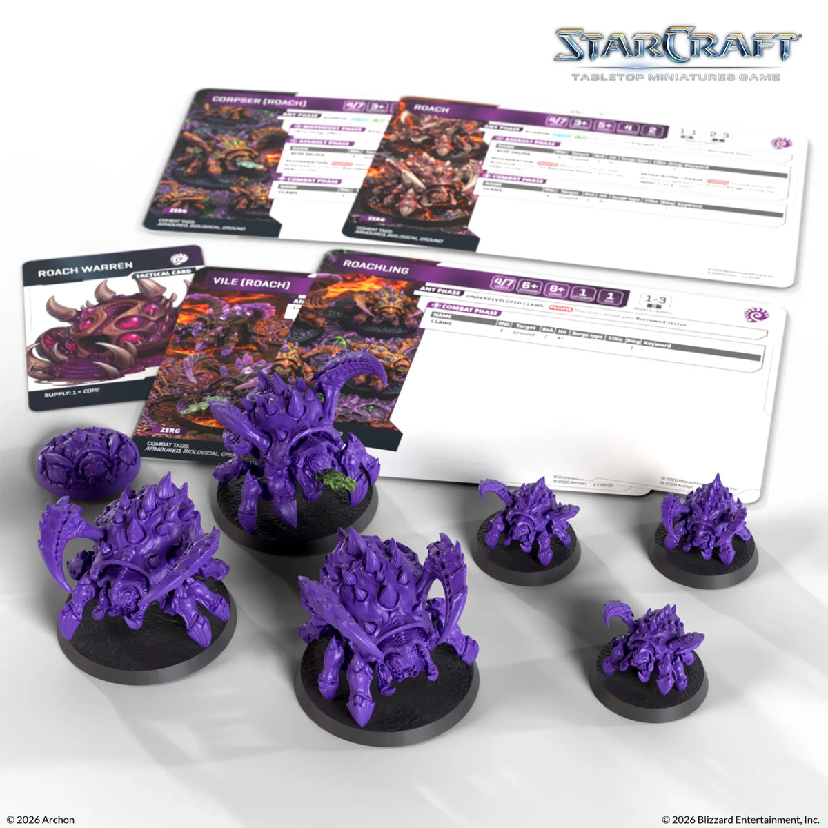 Archon Studio Starcraft StarCraft: The Miniatures Game - Zerg - Roach Expansion Set