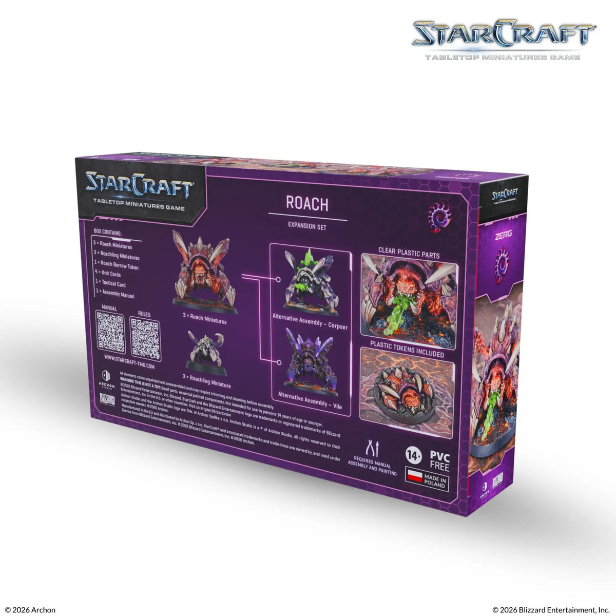 Archon Studio Starcraft StarCraft: The Miniatures Game - Zerg - Roach Expansion Set
