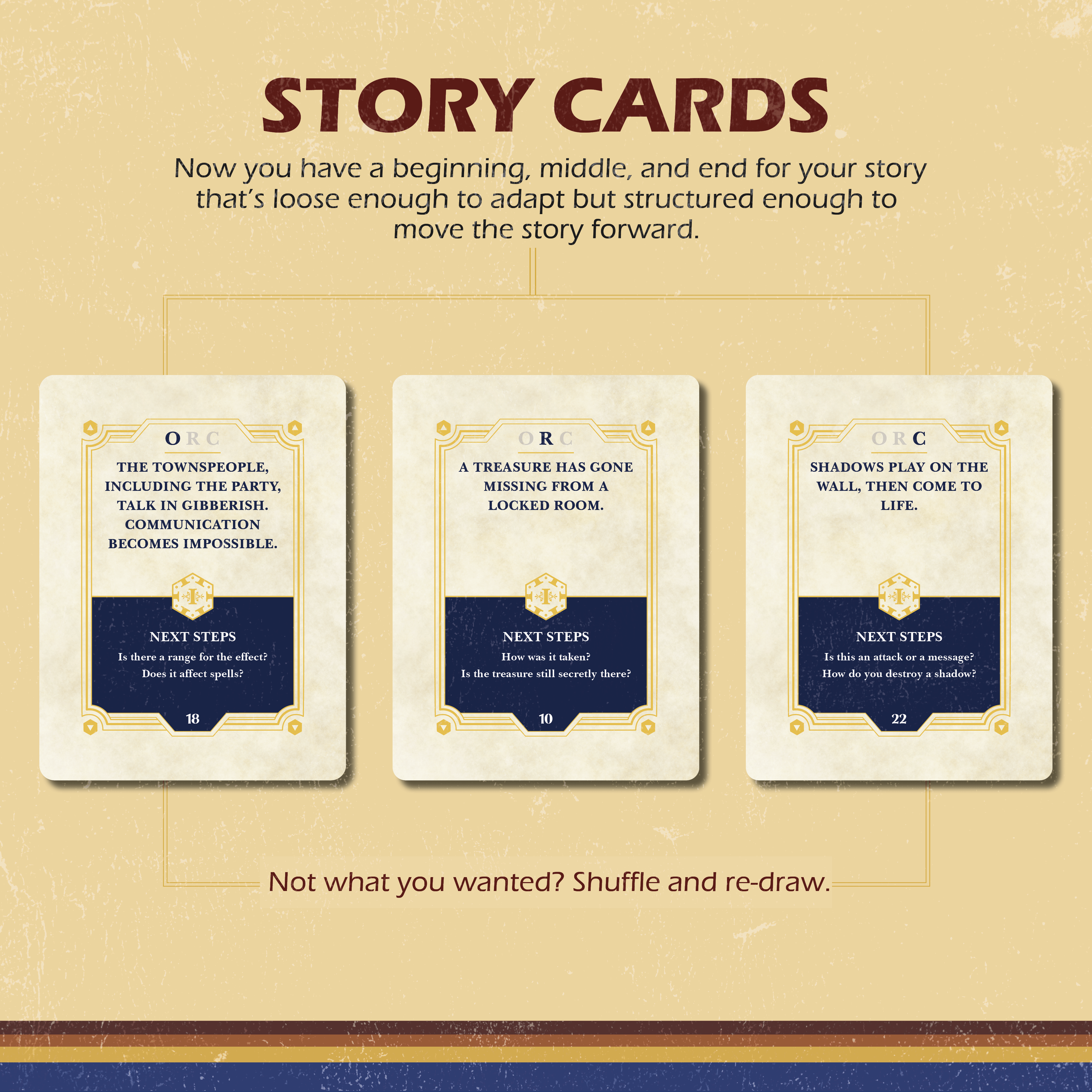 NordicDice Accessories, bøger etc Deck of Stories Genesis Box