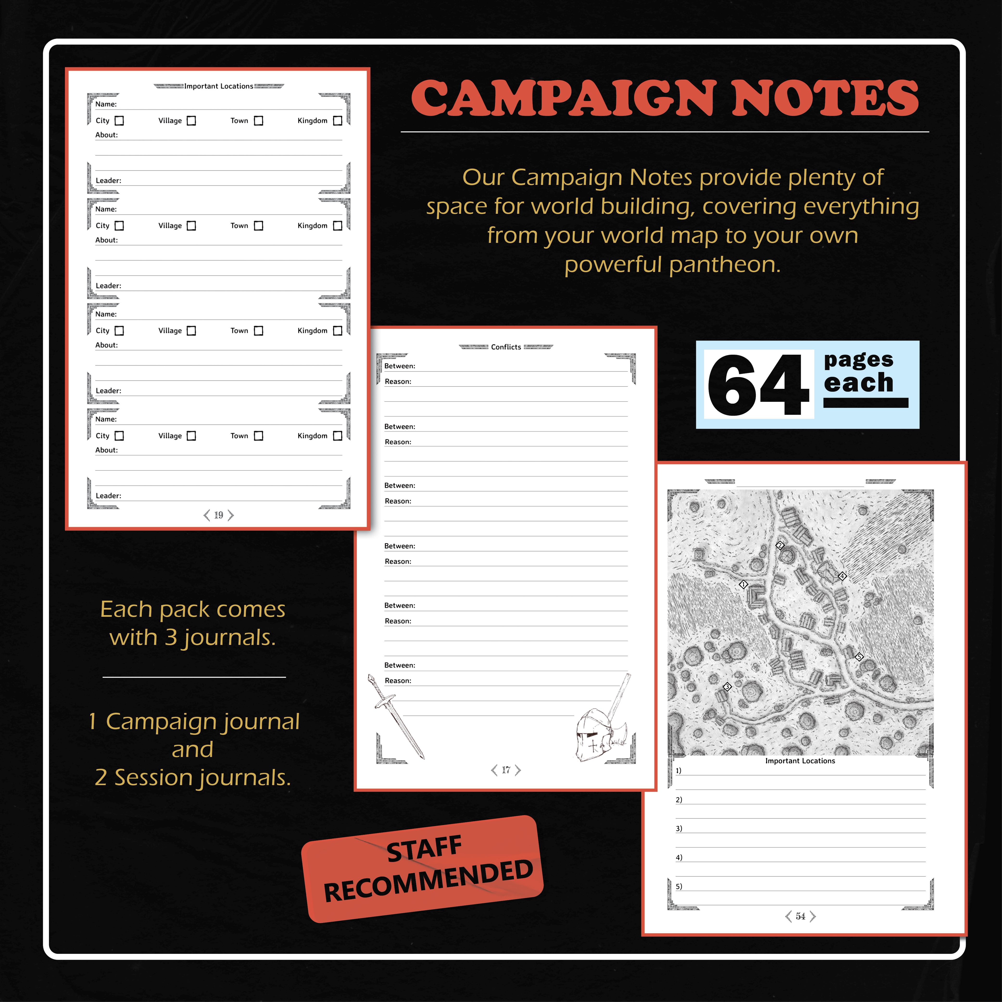 NordicDice Accessories, bøger etc Dungeon master journal