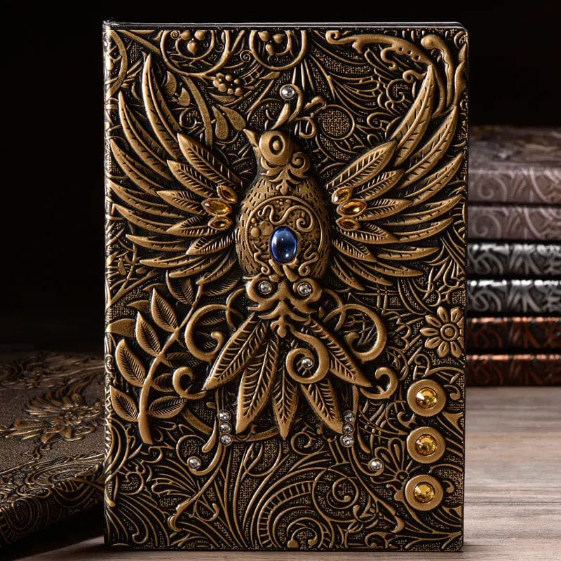 NordicDice Accessories, bøger etc Gold phønix notebook