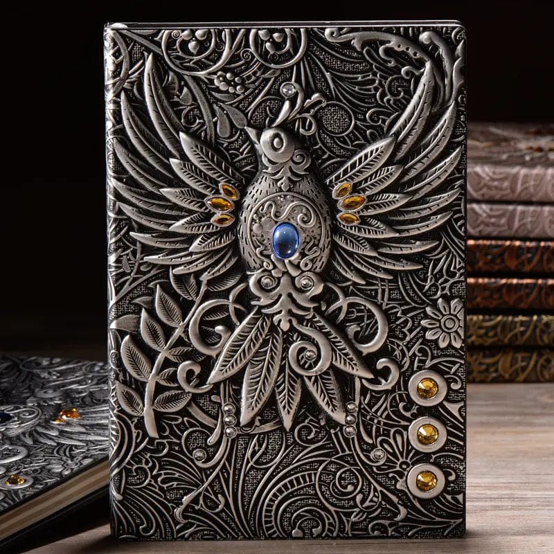 NordicDice Accessories, bøger etc Sølv phønix notebook