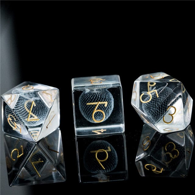 NordicDice Ædelsten og Krystal Gennemsigtig glas dice - 3D Æble