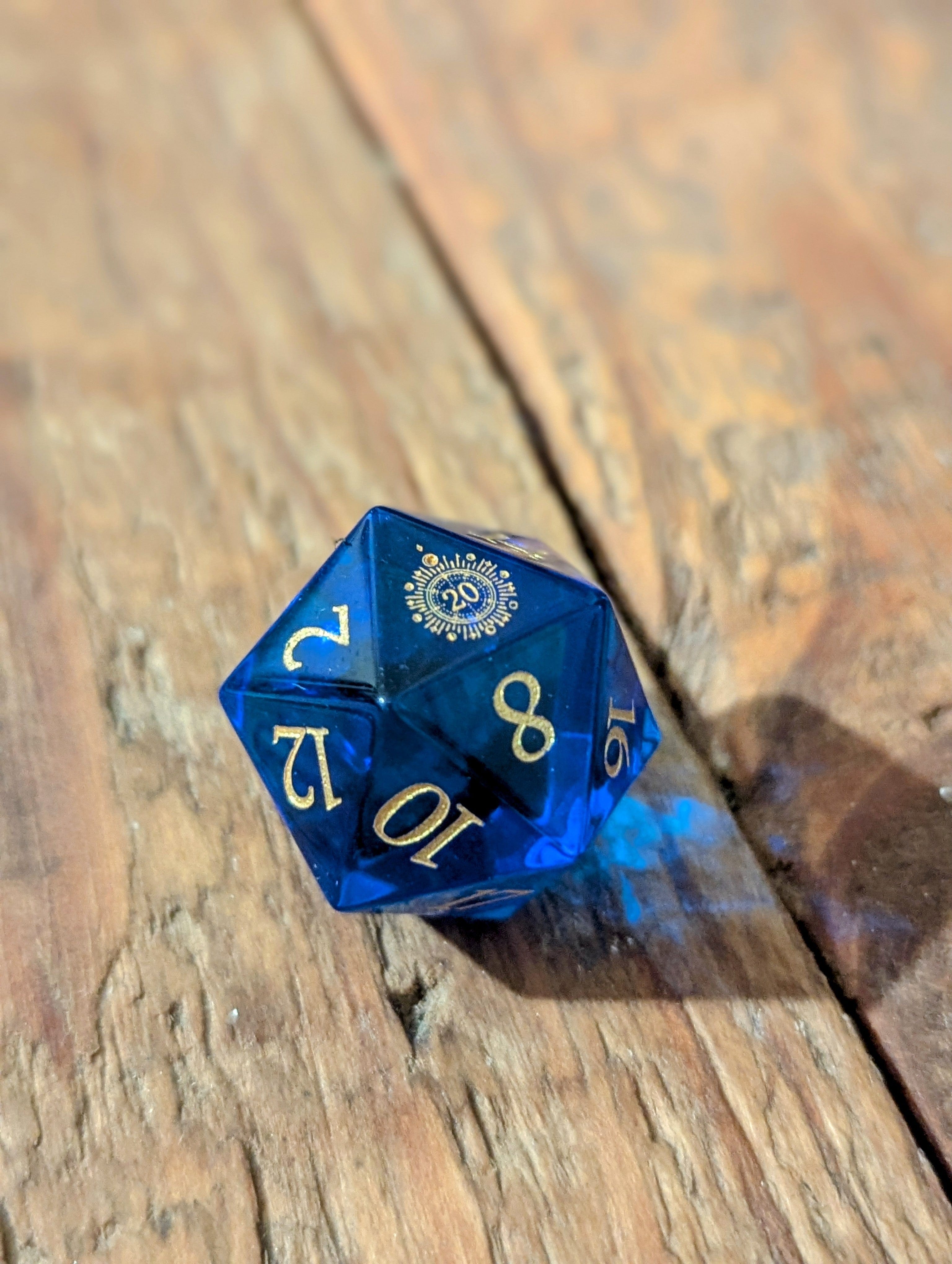 NordicDice Ædelsten og Krystal Random d20 Gem - roleplaying dice Exclusive