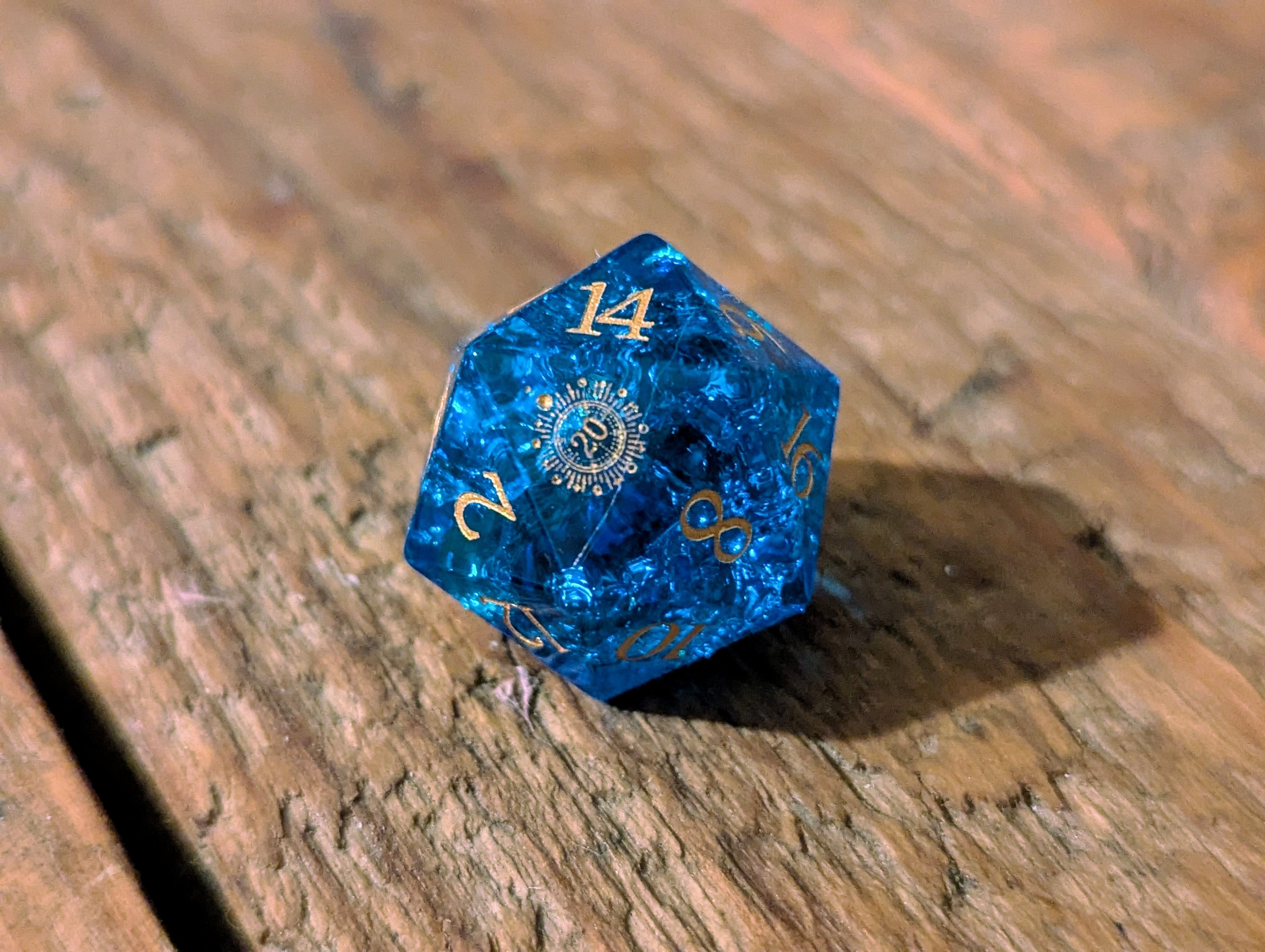 NordicDice Ædelsten og Krystal Random d20 Gem - roleplaying dice Exclusive