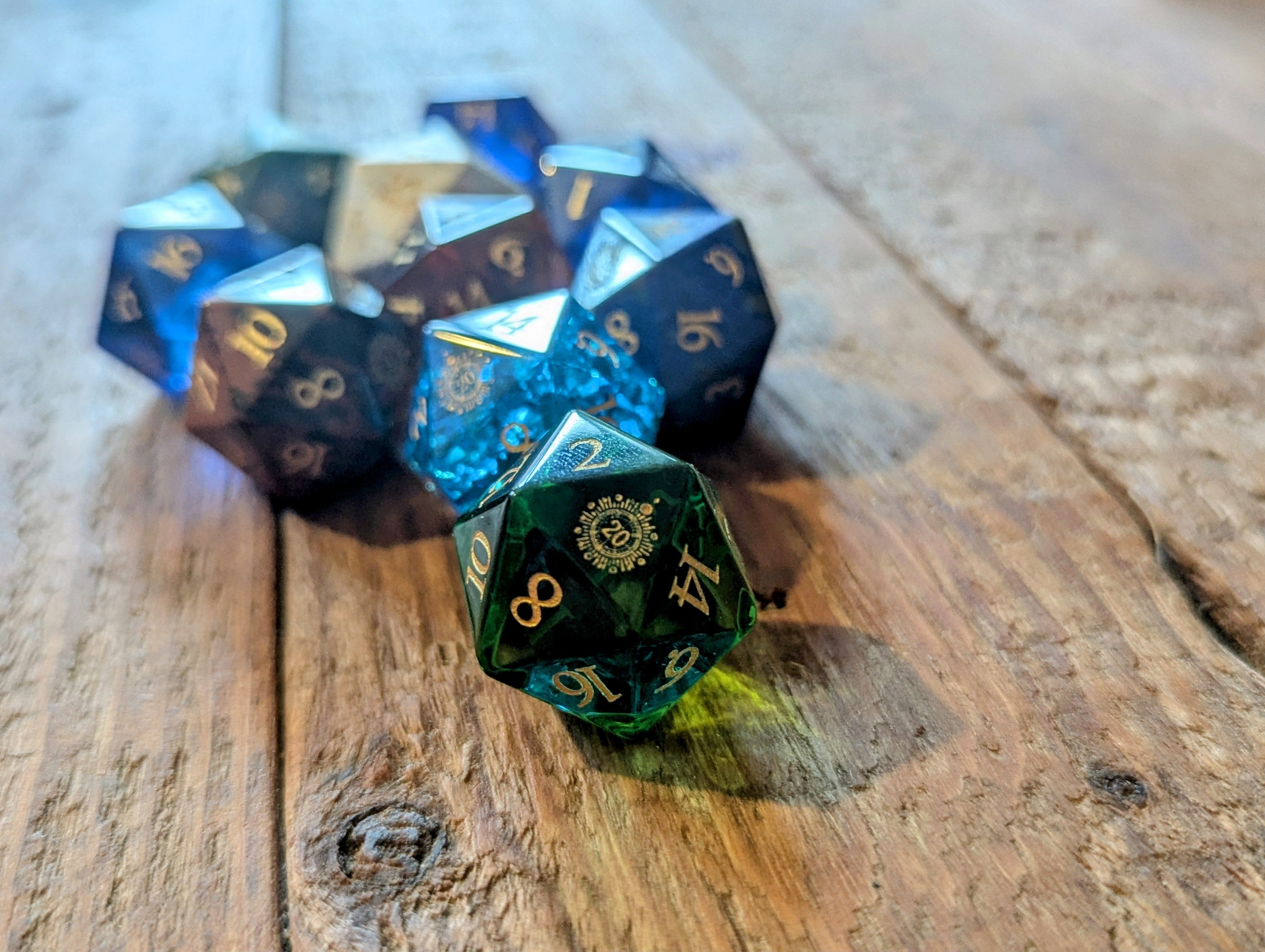NordicDice Ædelsten og Krystal Random d20 Gem - roleplaying dice Exclusive