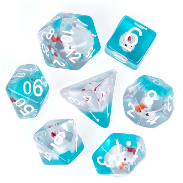 NordicDice Akryl og Resin Blå ællingeterninger - rollespilsterninger