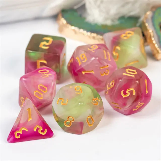 NordicDice Akryl og Resin Chaos set - kaos Blend rollespilsterninger