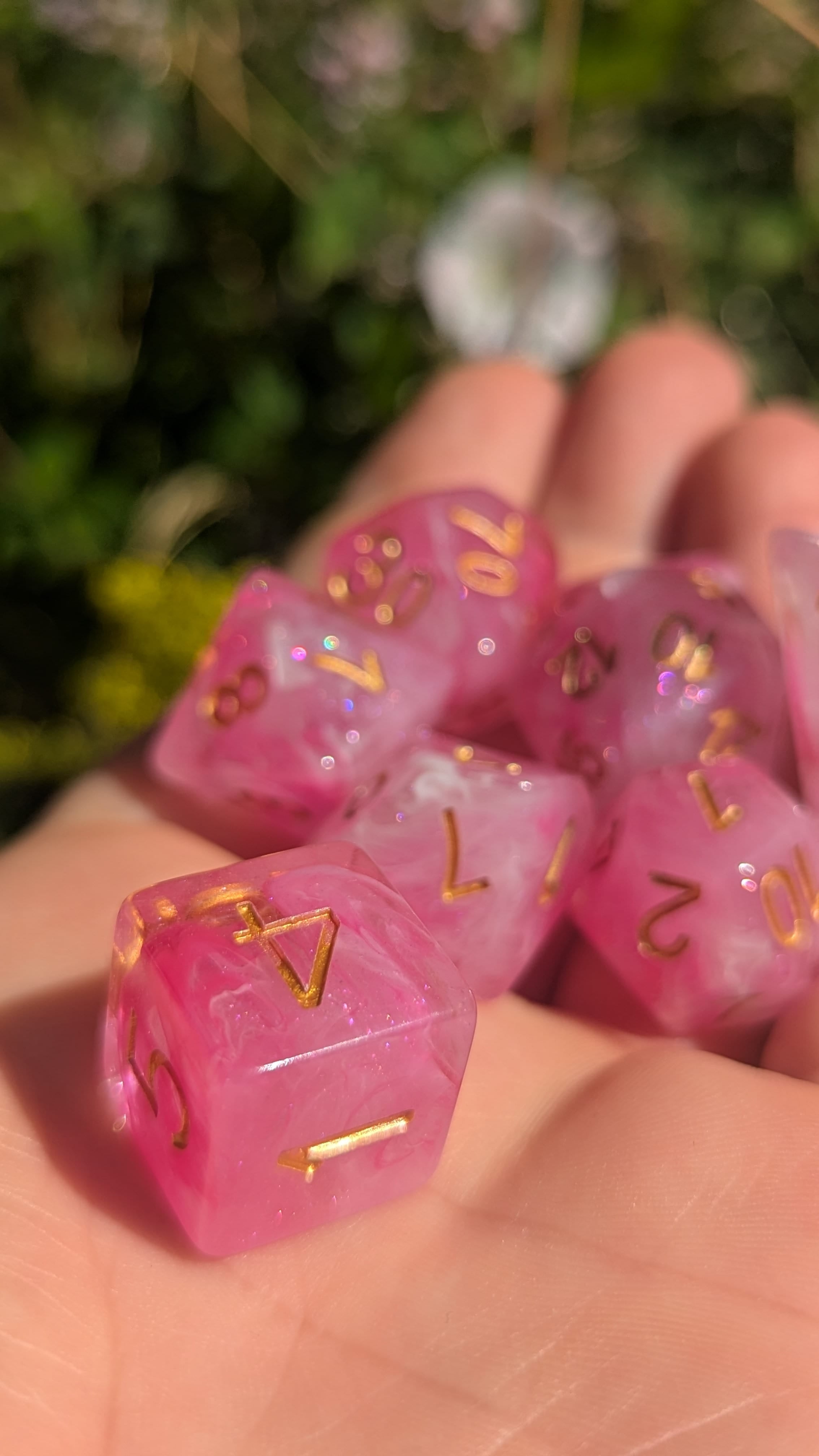 NordicDice Akryl og Resin Charming dice - terningesæt