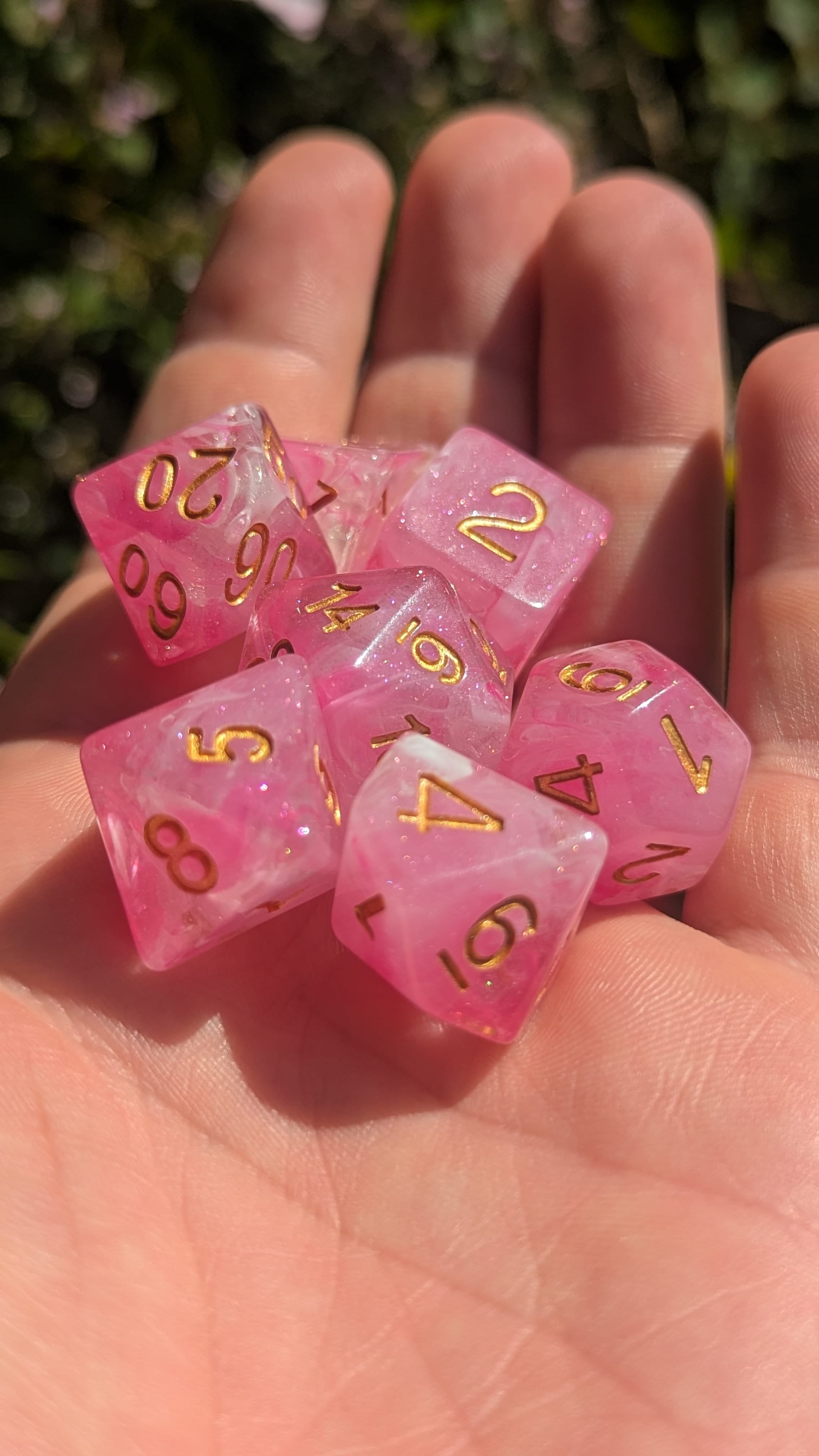 NordicDice Akryl og Resin Charming dice - terningesæt