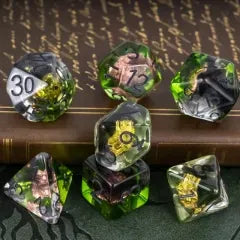 NordicDice Akryl og Resin Class dice: Druide terningesæt