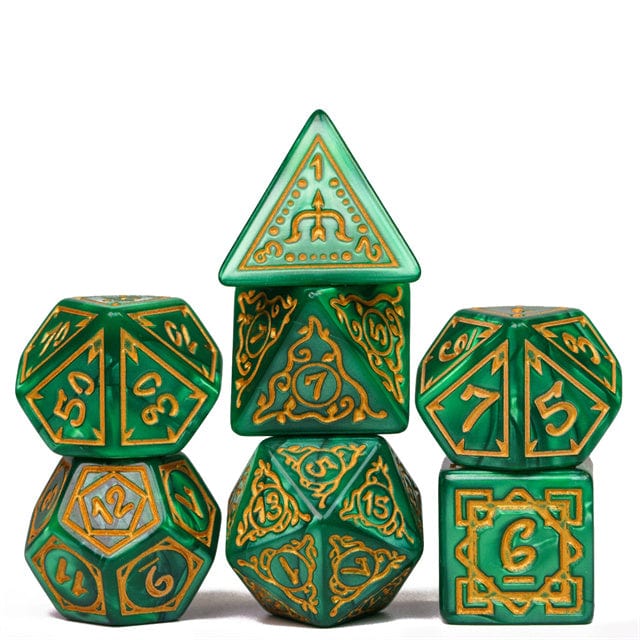 NordicDice Akryl og Resin Class dice: Druidevogter terningesæt