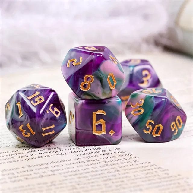 NordicDice Akryl og Resin Copy of Chaos set - Underdark rollespilsterninger