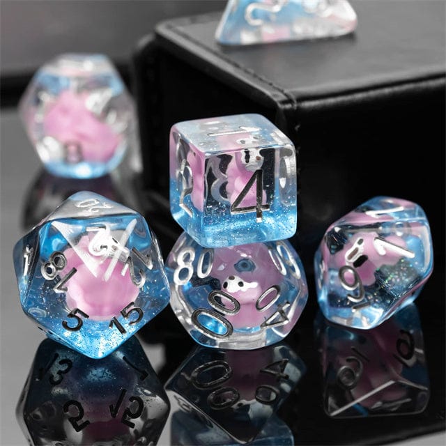 NordicDice Akryl og Resin Egernterning i pink
