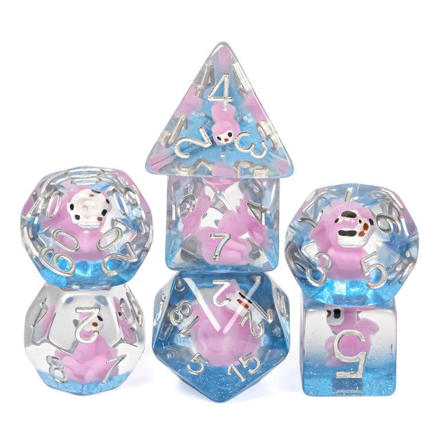 NordicDice Akryl og Resin Egernterning i pink