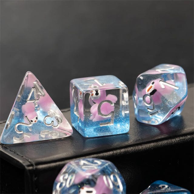 NordicDice Akryl og Resin Egernterning i pink