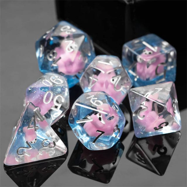 NordicDice Akryl og Resin Egernterning i pink