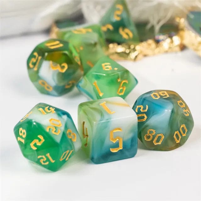 NordicDice Akryl og Resin Kaotiske terningeset