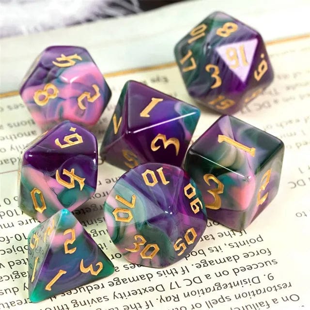 NordicDice Akryl og Resin Blend dice set