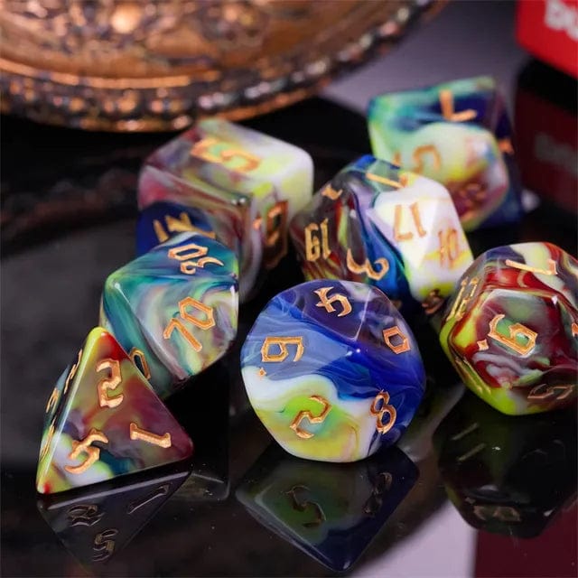 NordicDice Akryl og Resin Blend dice set
