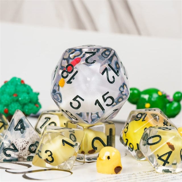 NordicDice Akryl og Resin Kylling terningeset