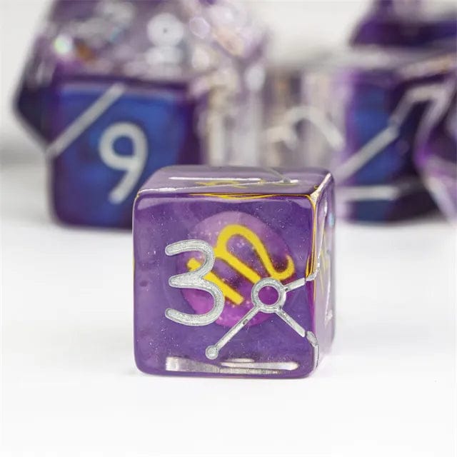 NordicDice Akryl og Resin Lunar moon rollespilsterningesæt - 12 set