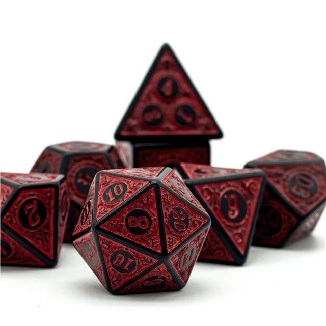 NordicDice Akryl og Resin Magisk Dice - Rød rollespilsterning
