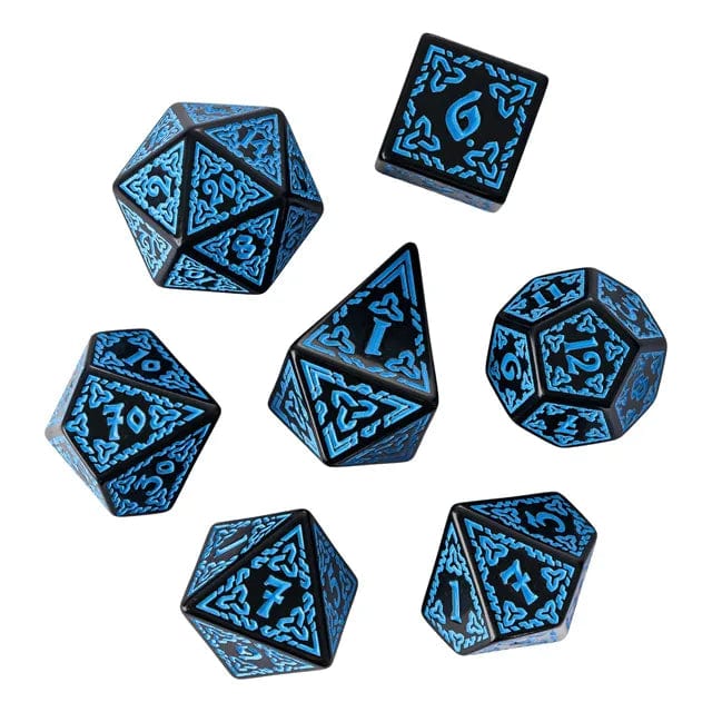 NordicDice Akryl og Resin Magisk Dice sharp(d4) - Blå rollespilsterning