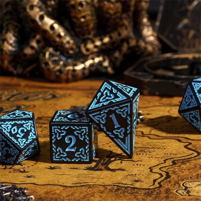 NordicDice Akryl og Resin Magisk Dice sharp(d4) - Blå rollespilsterning