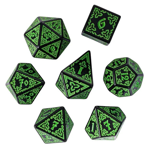 NordicDice Akryl og Resin Magisk Dice sharp (d4) - grøn rollespilsterning