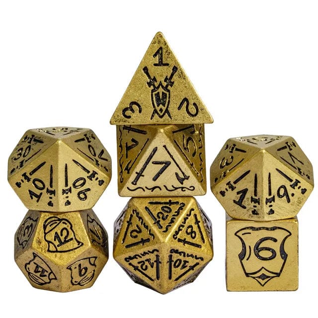 NordicDice Akryl og Resin Metalfarvet Resin Fighter Dice