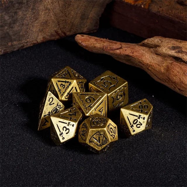 NordicDice Akryl og Resin Metalfarvet Resin Fighter Dice