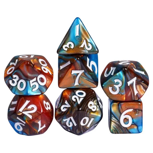 NordicDice Akryl og Resin Mini dice set - hafling style