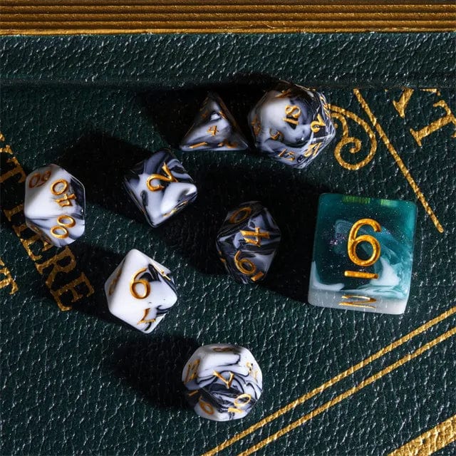 NordicDice Akryl og Resin Mini dice set - hafling style