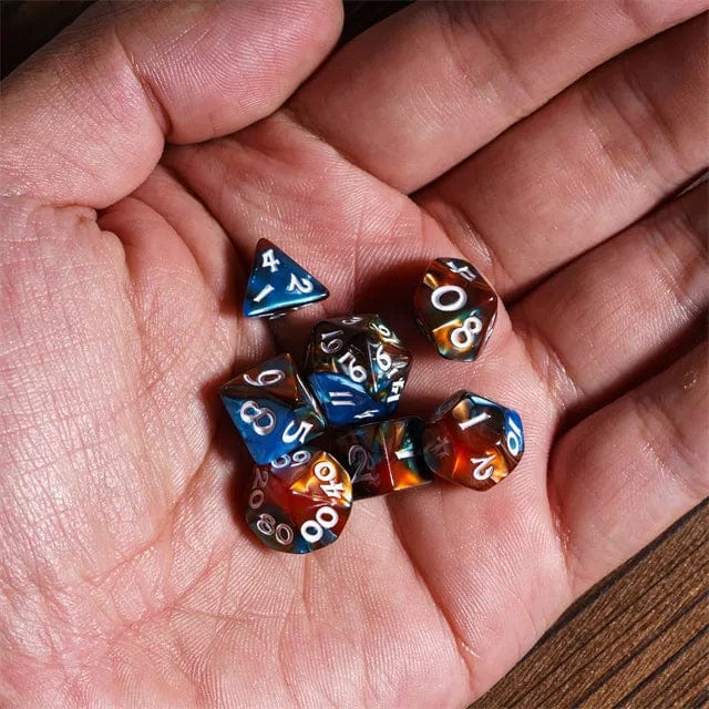 NordicDice Akryl og Resin Mini dice set - hafling style