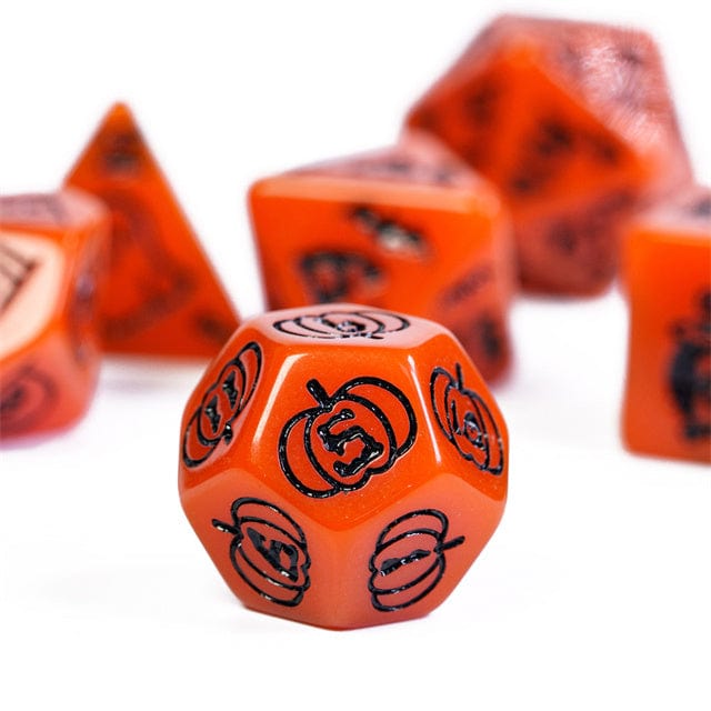 NordicDice Akryl og Resin Pumpkin Halloween terninger