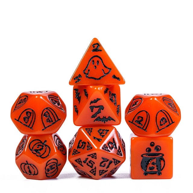 NordicDice Akryl og Resin Pumpkin Halloween terninger