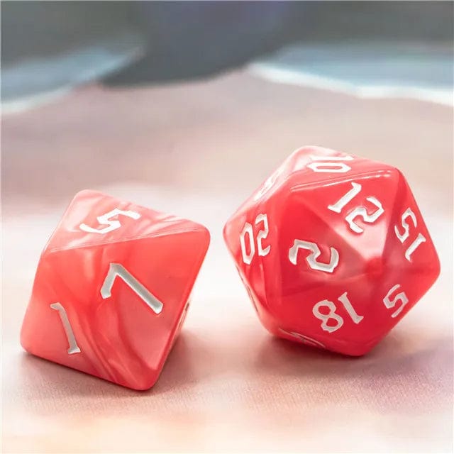 NordicDice Akryl og Resin Rødlig terningesæt
