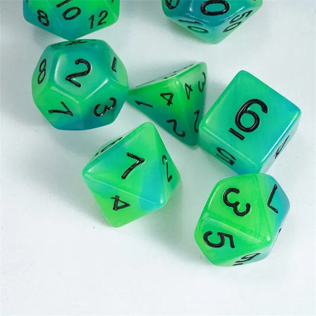 NordicDice Akryl og Resin Selvlysende terninger  - Glow in Dark Dice