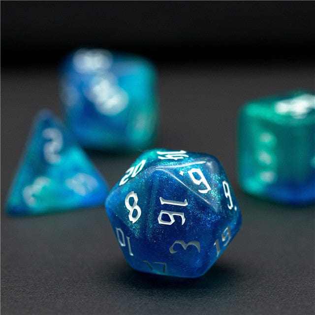 NordicDice Akryl og Resin Sø galakse terningesæt
