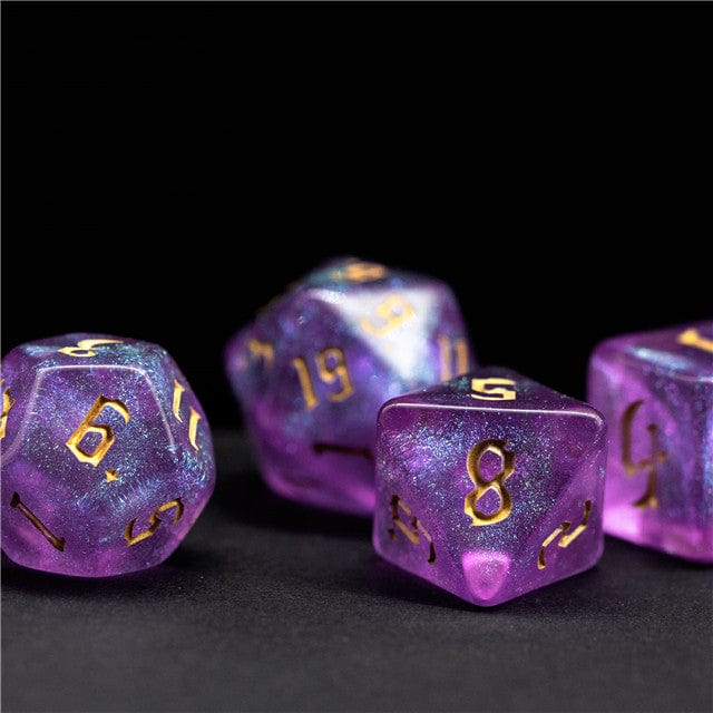 NordicDice Akryl og Resin Ternigesæt: Lilla