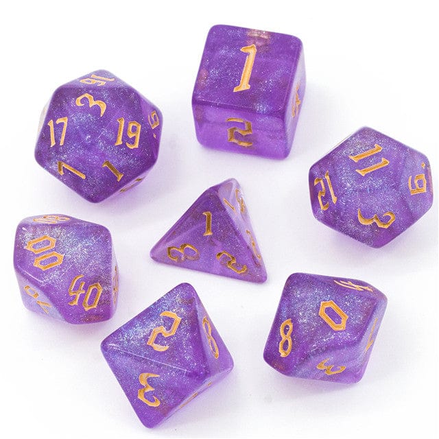 NordicDice Akryl og Resin Ternigesæt: Lilla