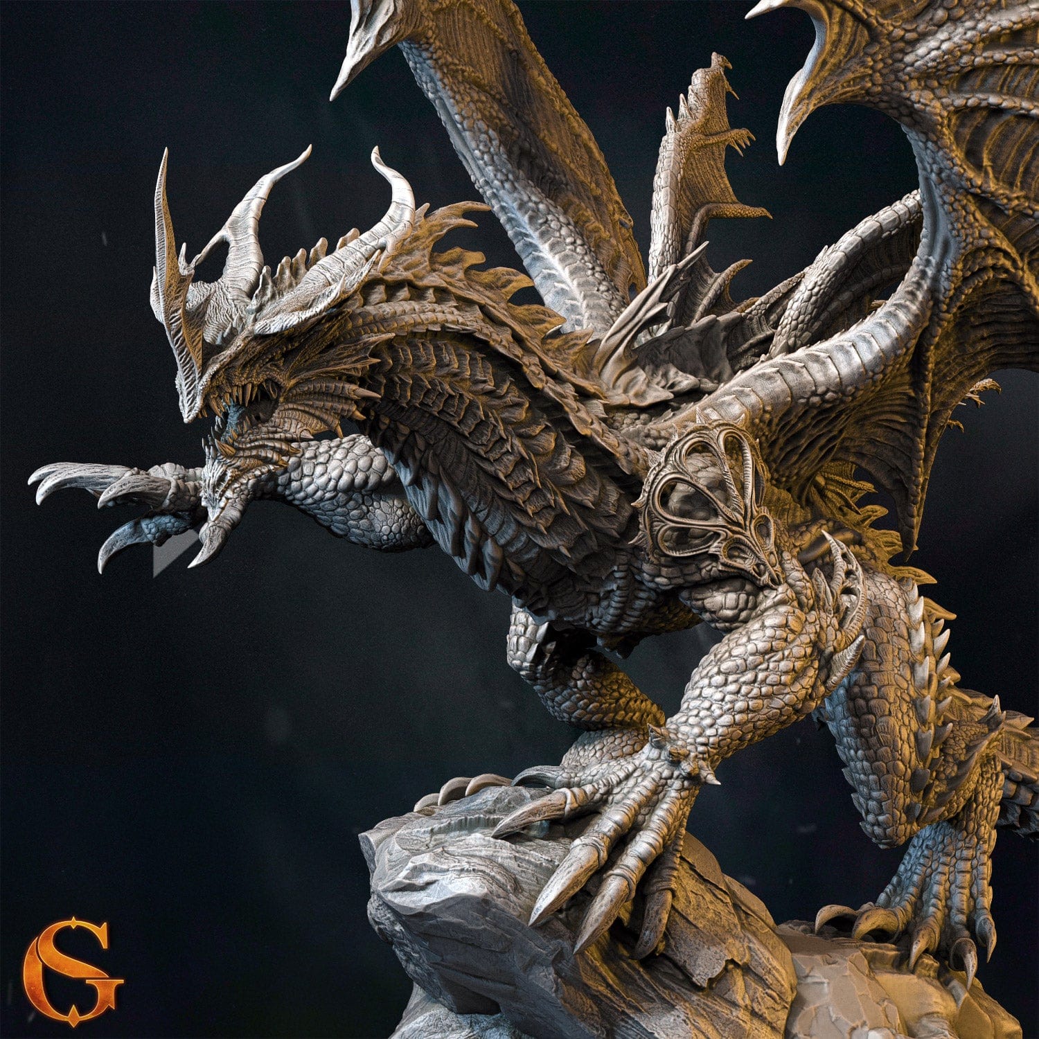NordicDice Custom print Archoclonius dragon Unpainted - Custom Mini