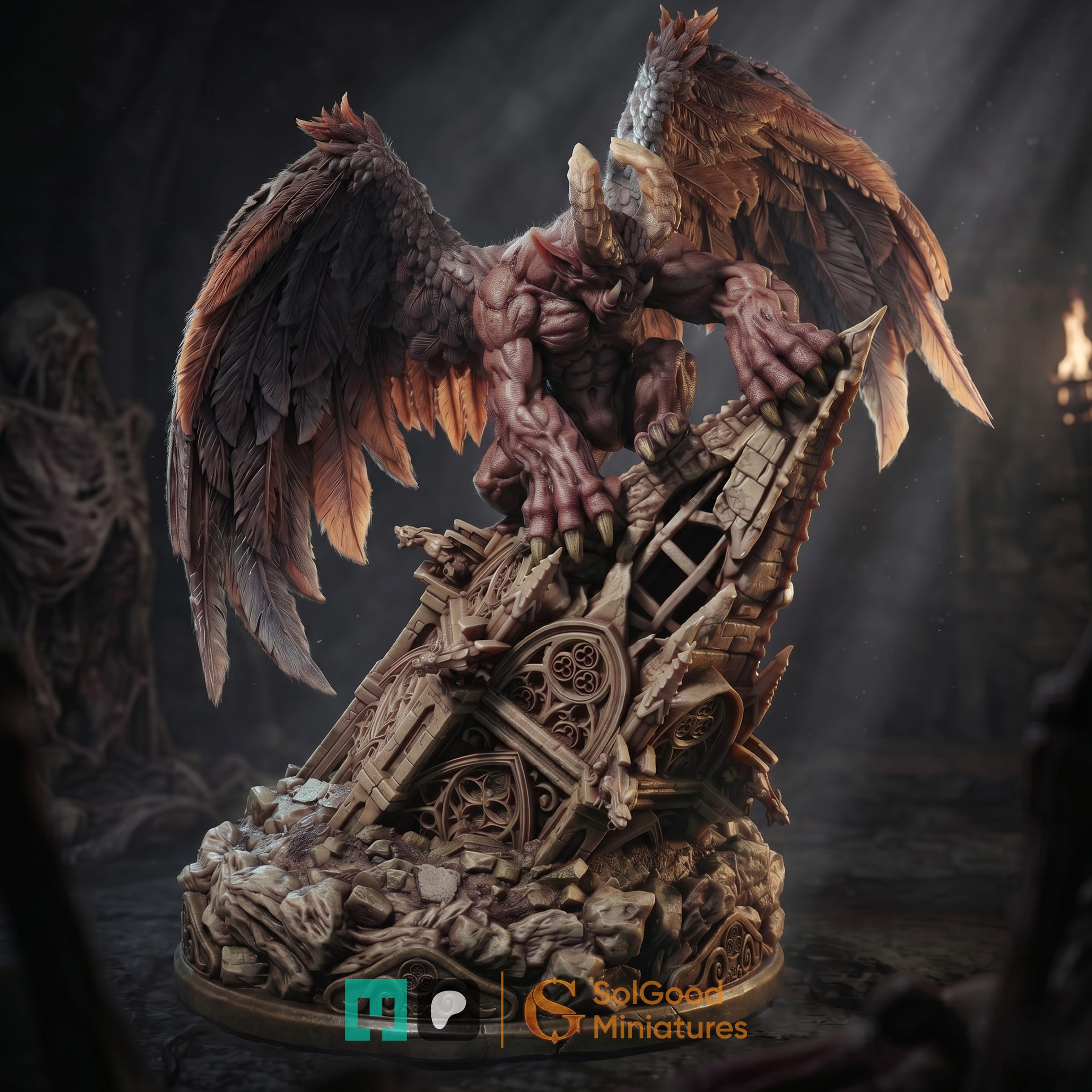 NordicDice Custom print Celestial Gargoyle Unpainted - Custom Mini