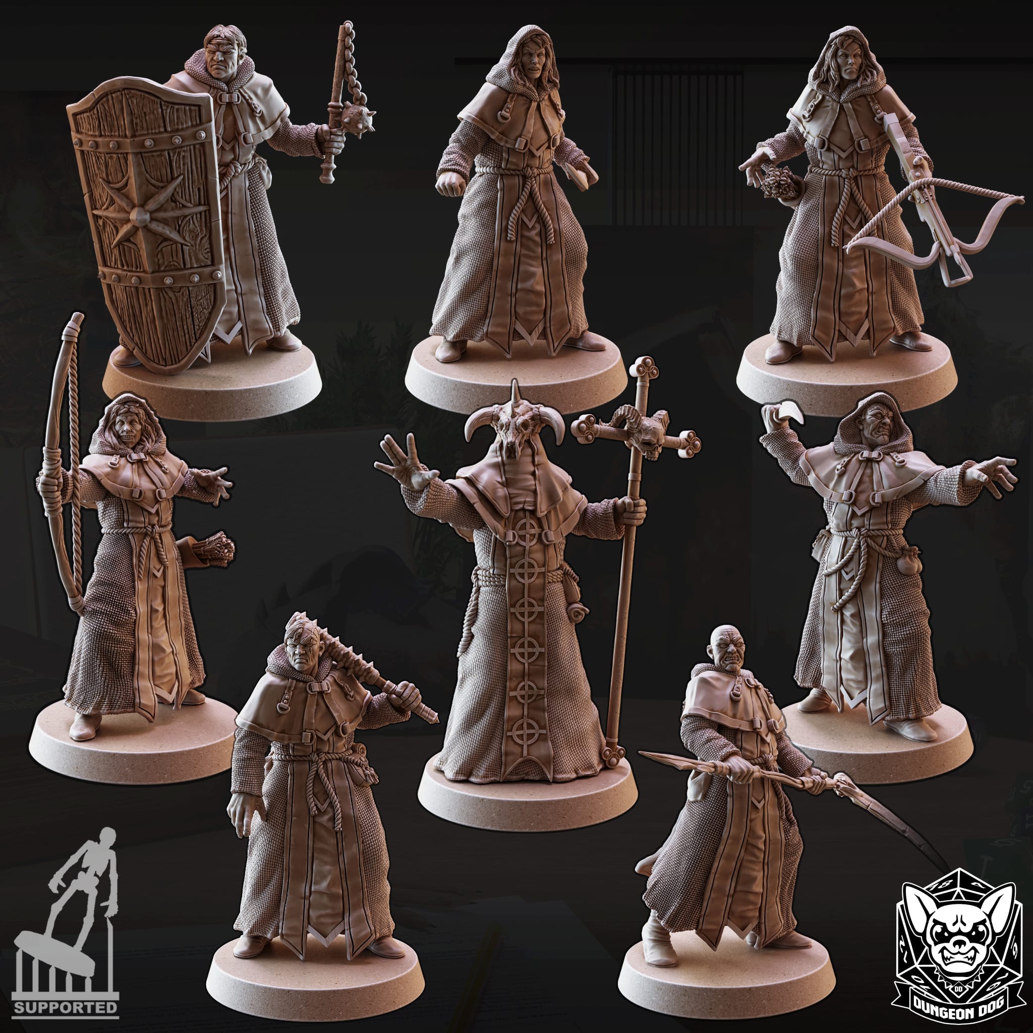 NordicDice Custom print Cultist Bundle (5 monsters) Unpainted - Custom Mini