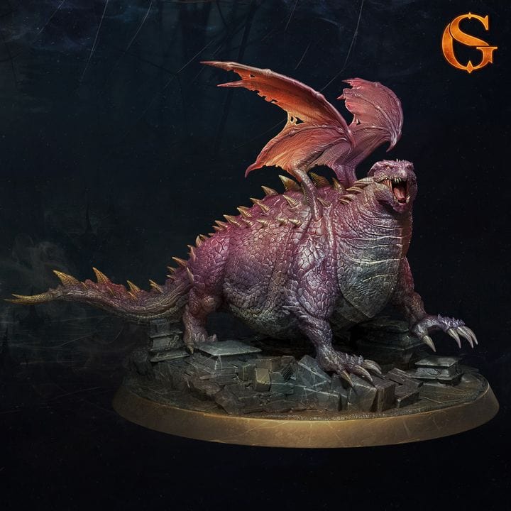 NordicDice Custom print Dragon Corpulus the Voluminous Unpainted - Custom Mini